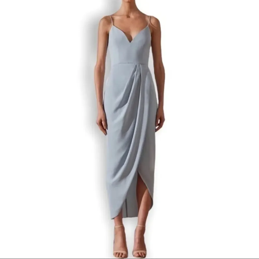 Shona Joy Core Cocktail Dress Powder Blue Size 8